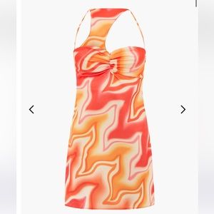 Fiorucci Red and Orange Swirl Dress